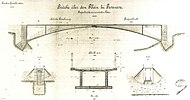 Construction drawing of the first Tavansa Bridge