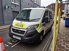 A Peugeot van of the Royal Navy Police.