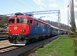 The "Blue Train" at Topčider railway station, Belgrade, in 2019