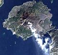 桜島のランドサットマップ Sakurajima Landsat image.