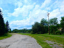 The site of the Salamanca depot in June 2015, 11 months after the fire Salamanca Station post fire.jpg