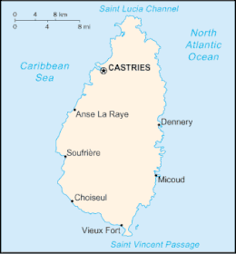Saint Lucia - Kort