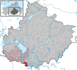 Läget för kommunen Schwarz i Landkreis Mecklenburgische Seenplatte