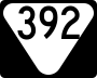 State Route 392 marker