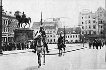 Serbian Army in Zagreb's Ban Jelacic Square in 1918 Serbian Army enters Zagreb.jpg