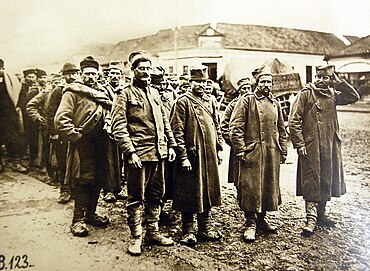 Serbian prisoners of war in Belgrade of the Austro-Hungarian forces during World War I, 1915 Serbian troops, now prisoners-of-war in Belgrade of Austro-Hungarian forces, 1915 (21780846970).jpg