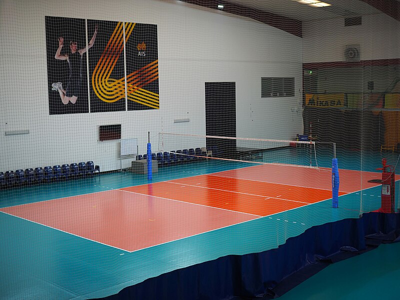 File:Side view of Volleyball court at Australian Institute of Sport.jpg