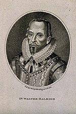 Thumbnail for File:Sir Walter Raleigh. Stipple engraving, 1802. Wellcome V0004881ER.jpg