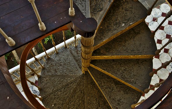 Stairs of the Château de Labourdonnais on Mauritius