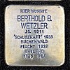 Stolperstein Baeckerweg 43 Wetzler Berthold B.