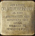 Stolperstein Köln, Dr. Artur Weinmann (Vogelsanger Straße 1)