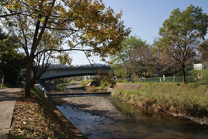 File:Stream and bridge 小川と鉄橋 - panoramio.jpg