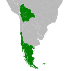 Symphyotrichum vahlii asli peta distribusi: Argentina, Bolivia, Chile, dan Kepulauan Falkland.