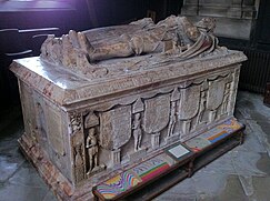 Alabaster tomb of Francis Hastings, 2nd Earl of Huntingdon in St Helen's Church, Ashby-de-la-Zouch Table tomb in St Helen's Church, Ashby-de-la-Zouch.jpg