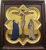 Taddeo gaddi, storie di cristo e di s. francesco (armadio di s. croce), 1335-40 ca. 10 crocifissione.JPG
