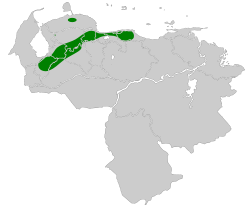 Distribución geográfica de la tangara dorada.