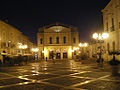 Veduta di piazza Matteotti con il teatro "Mercadante".