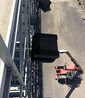 Telescopic handler used for cooling tower construction Telescopic handler used for cooling tower construction.jpg