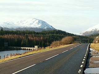 A86 road road in Scotland