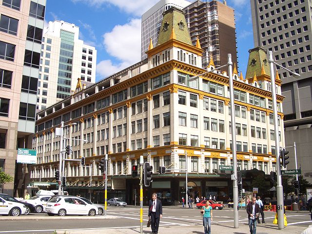 Exterior of the former Mark Foy's store, currently the Downing Centre, was used as "Goode's" department store