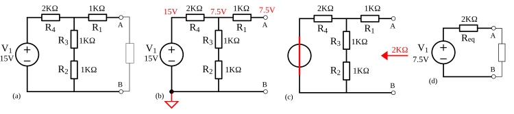 comment appliquer theoreme de thevenin