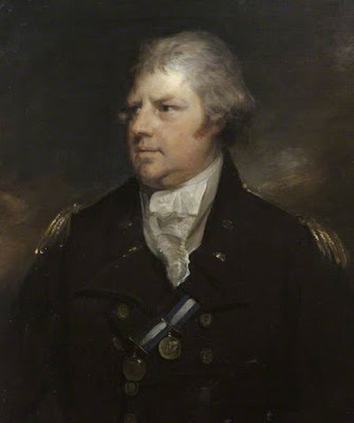 Image of Captain Foley wearing his St.Vincent & Nile naval small gold medals