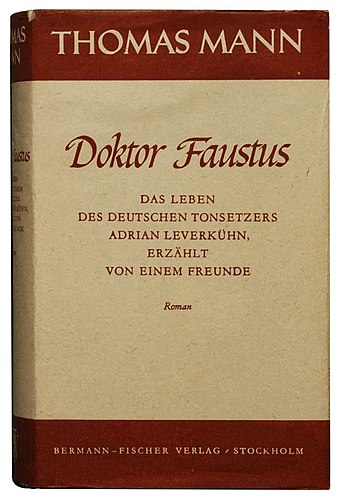 File:Thomas Mann Doktor Faustus 1947.jpg (Source: Wikimedia)