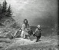 Beggar family at the road, by Robert Wilhelm Ekman, 1860