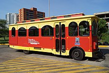 Tram of Maracaibo city tour bus.