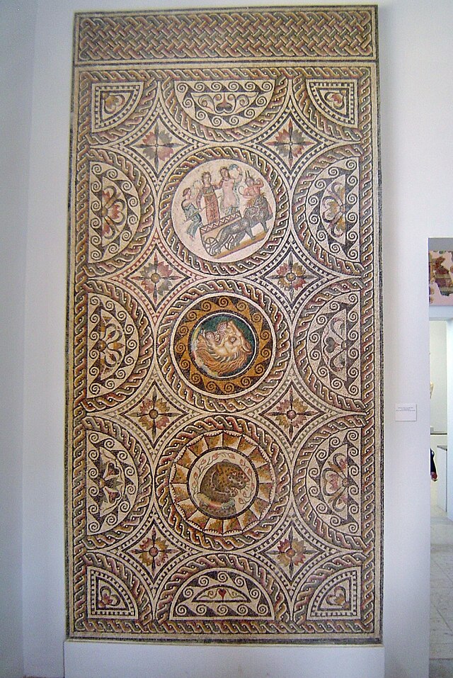 Liber Paterren garaipena izena duen erromatar mosaikoa, Sabathran