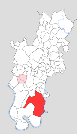 Map showing Dhirpura in Tundla block