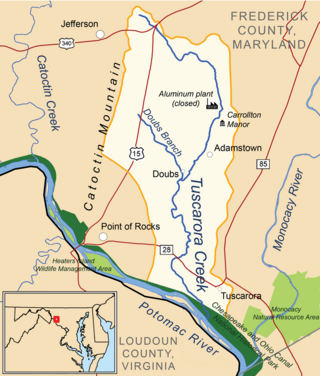 <span class="mw-page-title-main">Tuscarora Creek (Potomac River tributary)</span> Tributary of the Potomac River in Frederick County, Maryland, U.S.