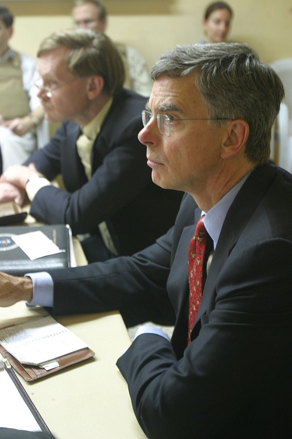 Taylor met with the interim Fallujah city council, April 2005