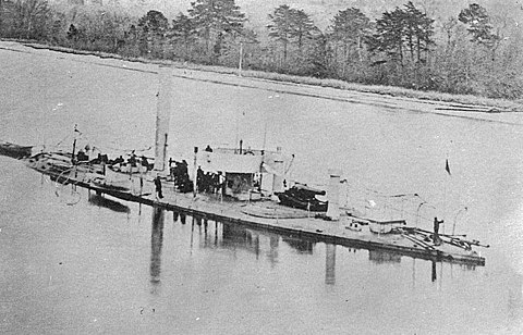 USS Casco in the James River, 1865