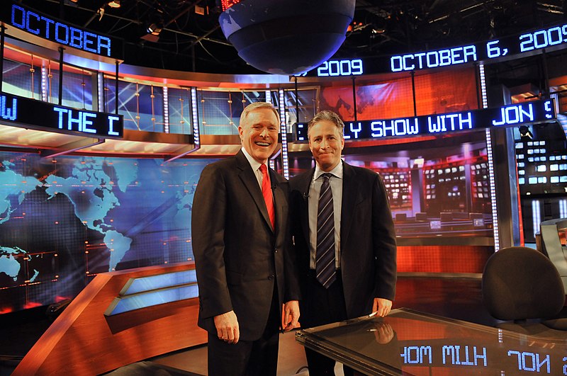 File:US Navy 091006-N-5549O-036 Secretary of the Navy (SECNAV) the Honorable Ray Mabus poses for a photo with Jon Stewart, host of The Daily Show.jpg