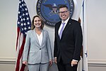 Thumbnail for File:United States Deputy Secretary of Defense Kathleen Hicks hosts Australian Minister for Defense Industry Pat Conroy for a meeting at the Pentagon on 9 April 2024 - 2.jpg