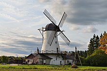 Windmühle im Dorf Valtu.