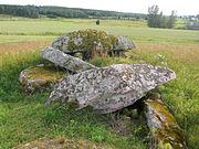 Passage grave in Vårkumla, Västergötland, Sweden. Gånggrift i Vårkumla.