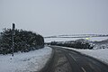 Whitwell Road, near Ventnor, Isle of Wight, shortly after heavy snowfall on the island during the night.