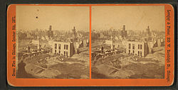 View of Randolph Street after the Great Chicago Fire. View after the Chicago fire, by Lovejoy & Foster.jpg