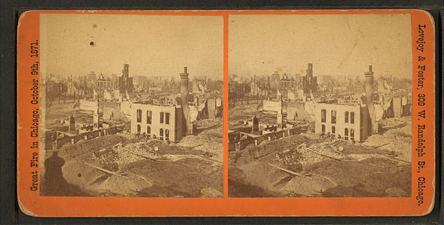 View of Randolph Street after the Great Chicago Fire.