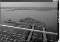 View from scaffolding showing Liberty Island landscape and New Jersey shoreline in background, March 1985 - Statue of Liberty, Liberty Island, Manhattan, New York, New York HAER NY,31-NEYO,89-166.tif
