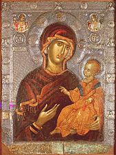 Ikona (konstantínopolskej dielne) Panna Psychosostria (Záchrankyňa duše), 14. storočie, Ohrid Icon Gallery, Ochrid