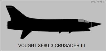 Orthographically projected diagram of the XF8U-3 Crusader III.