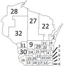 after redistricting WI Senate Districts 1862.png