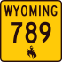 Wyoming Highway 789 marker