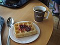 Waffle and coffee at Antell Martintalo.jpg