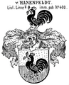 Wappen derer von Hahnenfeldt, livlänische Linie