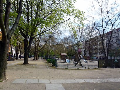 So kommt man zu dem Sparrplatz mit den Öffentlichen - Mehr zum Ort Hier