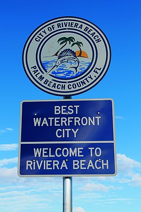 Welcome to Riviera Beach Florida Sign (44179413804).jpg